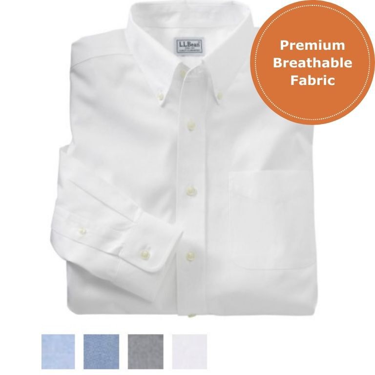 Ll bean white dress shirt best sale